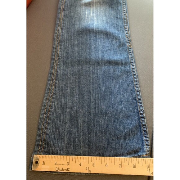 ZD Jeans Women’s Premium Size 13 Flare Blue Dark Denim Pockets Stretch Denim - Picture 10 of 13